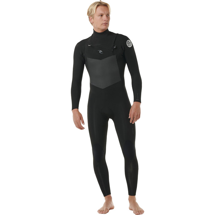 2024 Rip Curl Mens Dawn Patrol 3/2mm Chest Zip Wetsuit 158MFS - Black